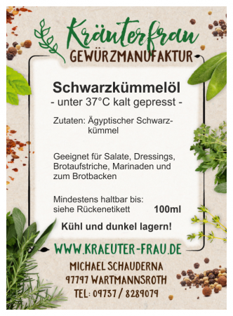 Schwarzkümmelöl - 100ml